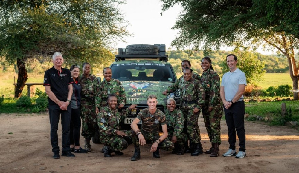 Porsche South Africa donates Cayenne to The Black Mambas project to protect rhinos