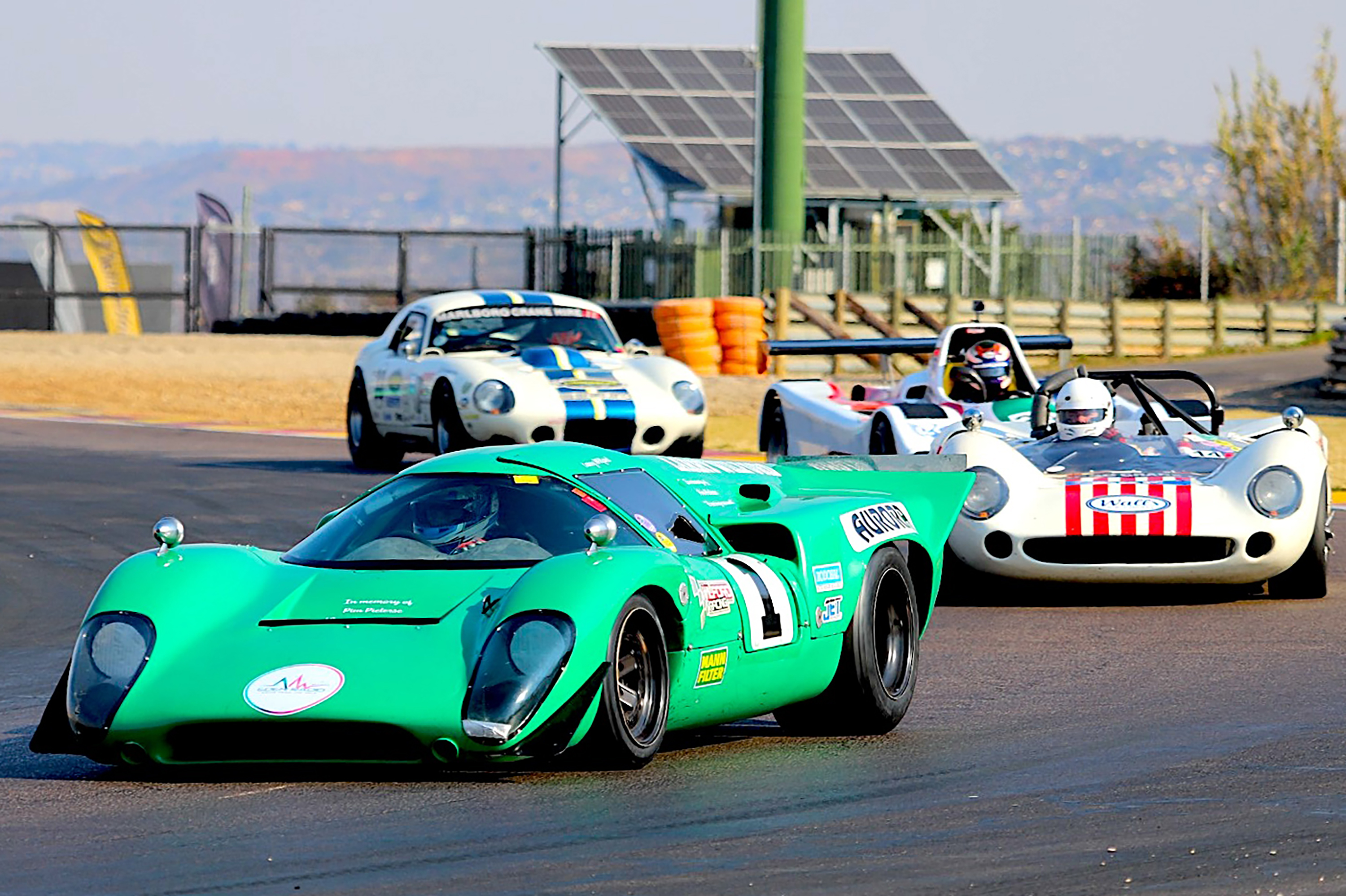 Larry Wilfor in the Lola that is now being retired to the Historic Museum