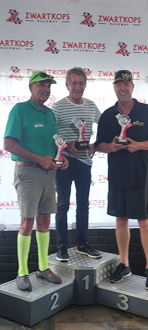 Podium celebration for Mike O'Sullivan